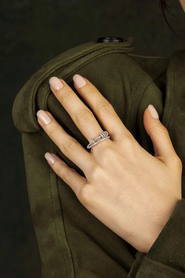 Bague Double avec Anneaux