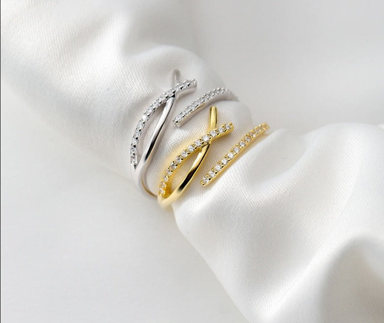 Bague Geometric Cross