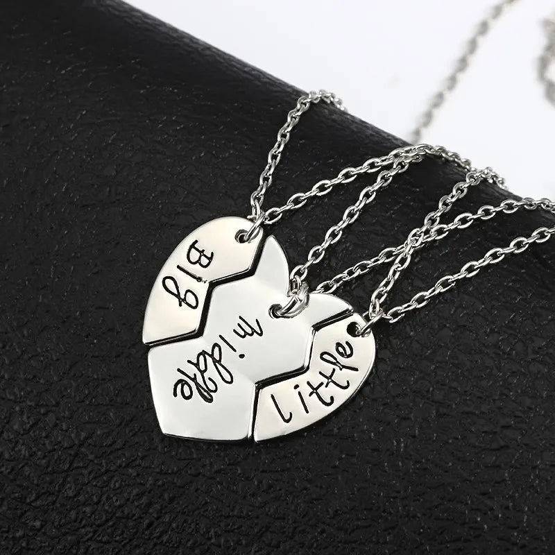 Collier love heart lien éternel - Ensemble