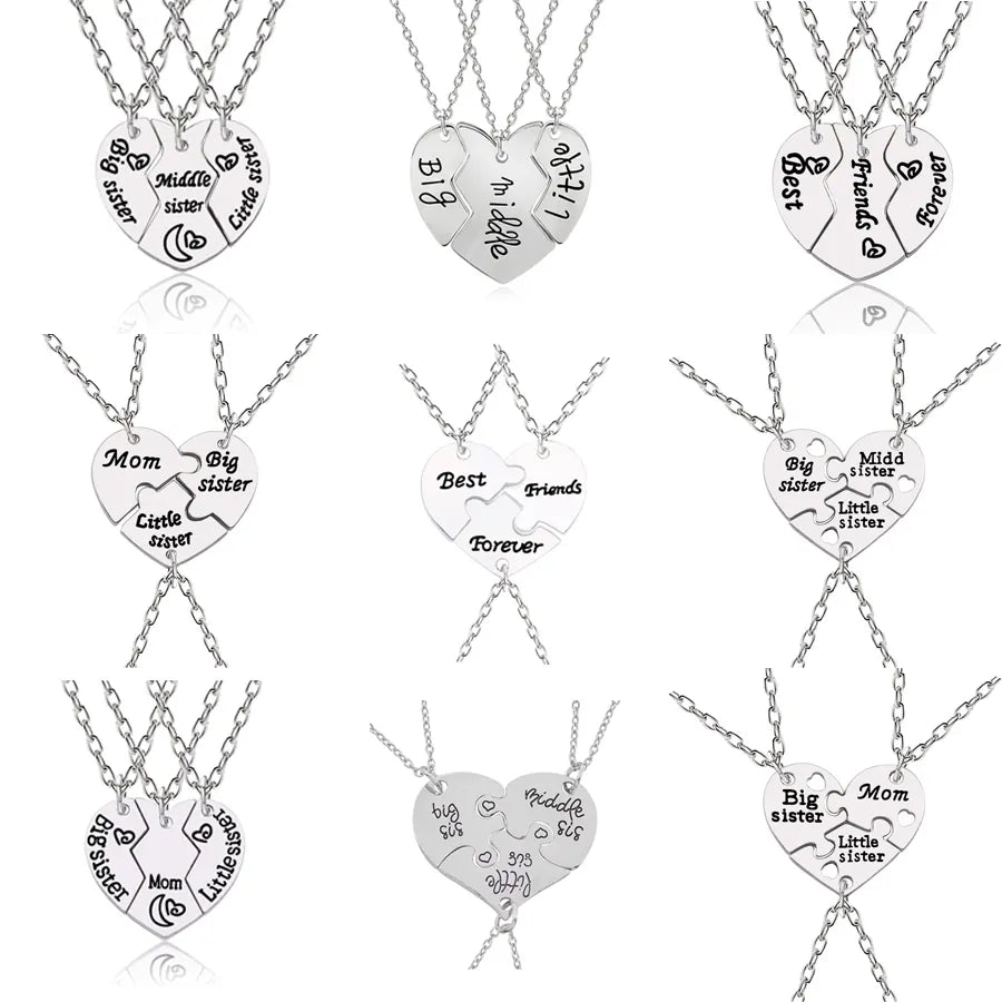 Collier love heart lien éternel - Ensemble