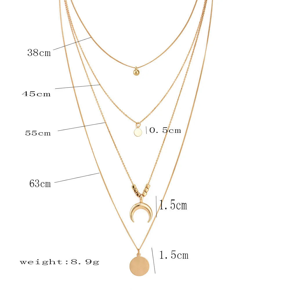 Collier Fashion Multicouche Vintage