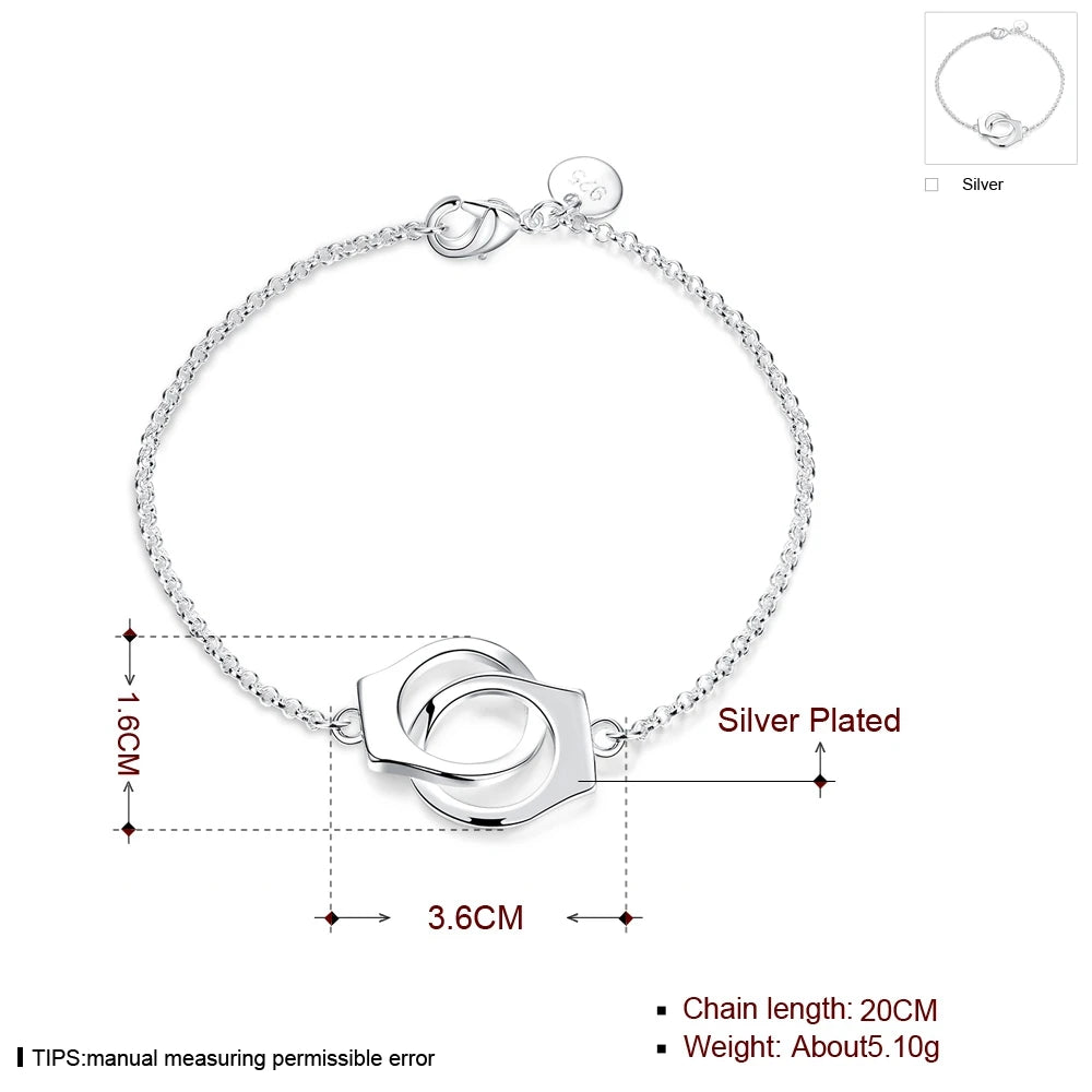 Bracelet Menottes Éblouissantes avec Zircons