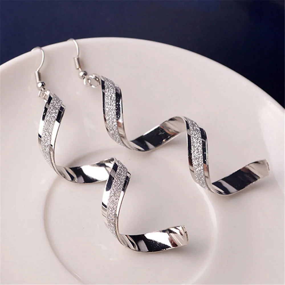 Boucles d'oreilles pendantes en acier inoxydable