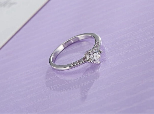Bague de fiancailles classique en Argent