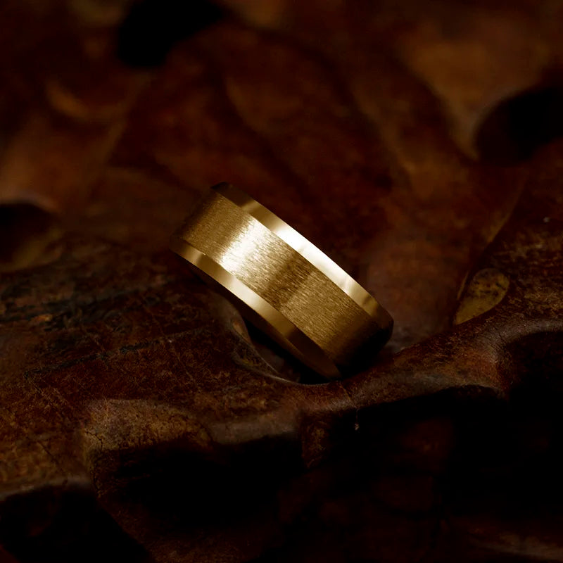 Bague de Mariage EternalBond en Titane Noir - Élégance Classique pour Homme