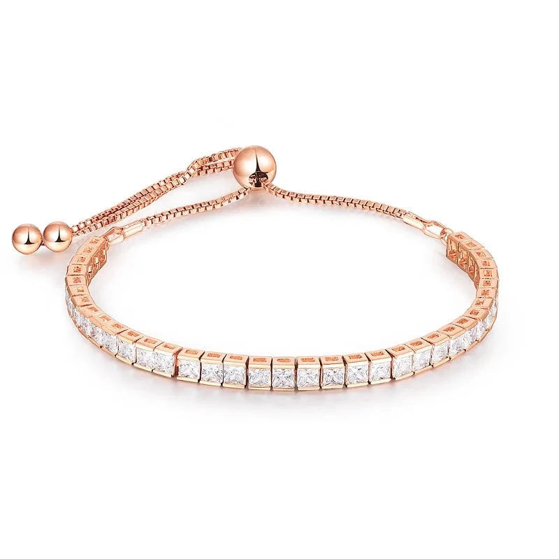 Bracelet Perles d'Opale et Cristaux Ajustable