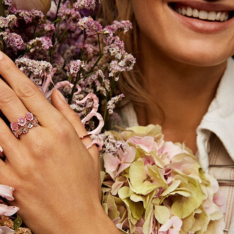 Collection Bague et Boucles d'Oreilles Marguerites