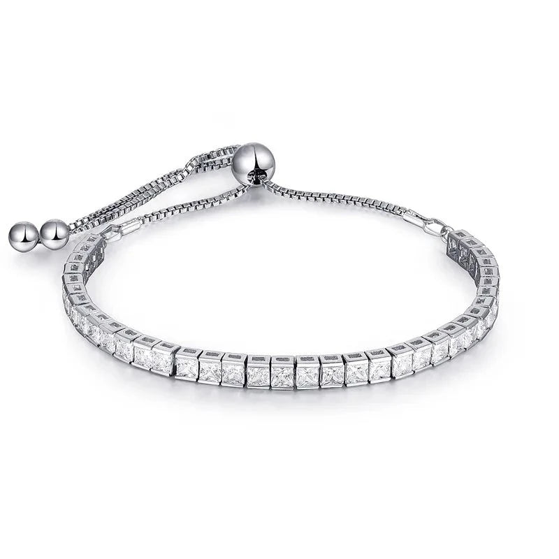 Bracelet Perles d'Opale et Cristaux Ajustable