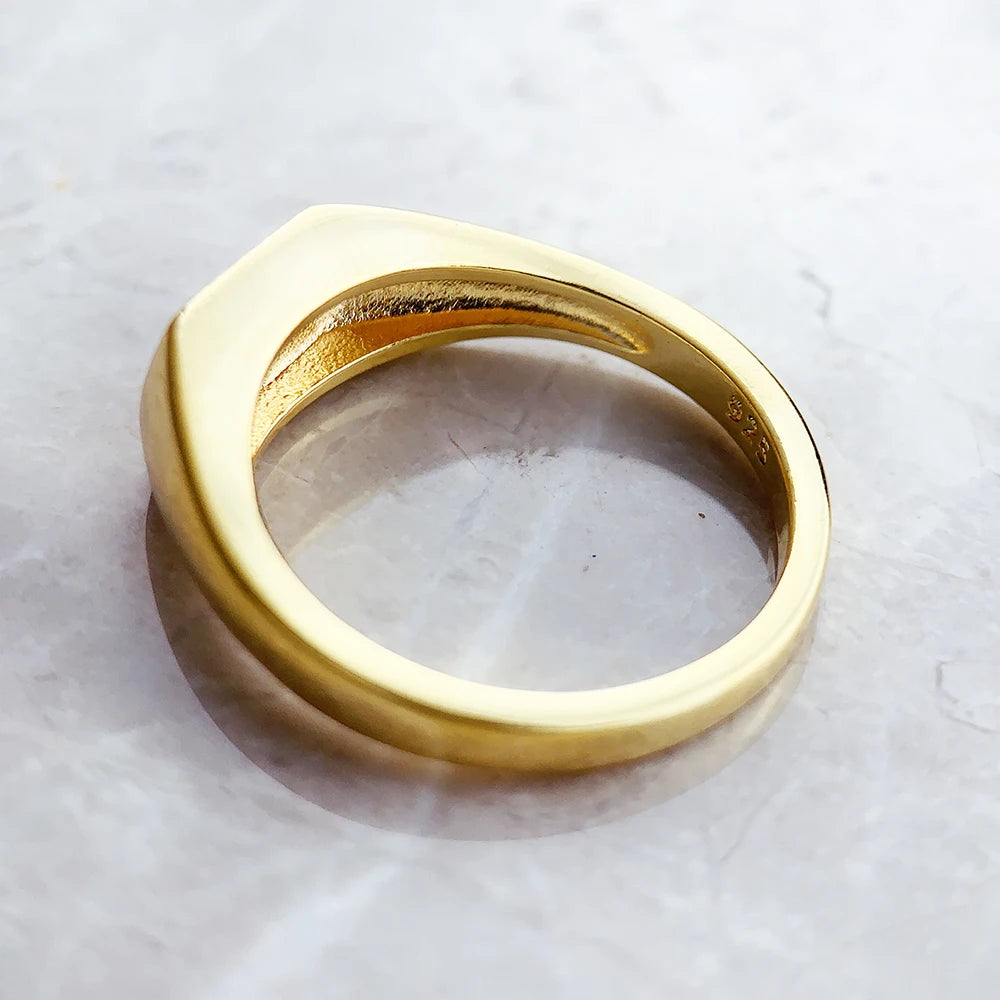 Bague Chevalière Étoile Vintage en Argent Sterling 925