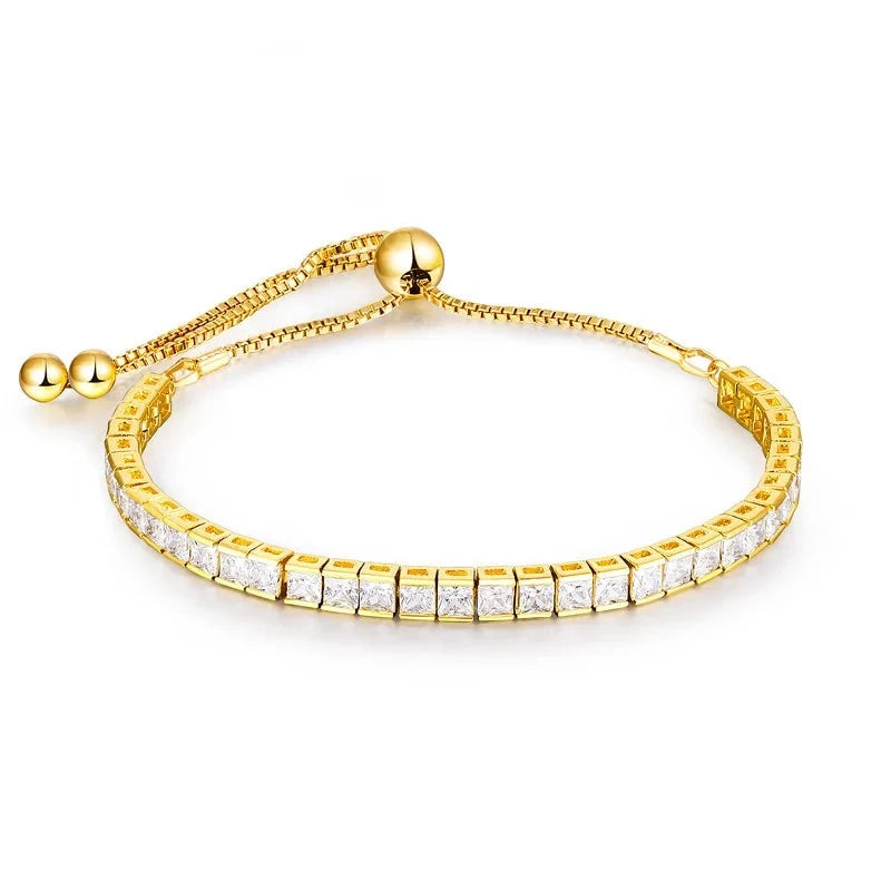 Bracelet Perles d'Opale et Cristaux Ajustable
