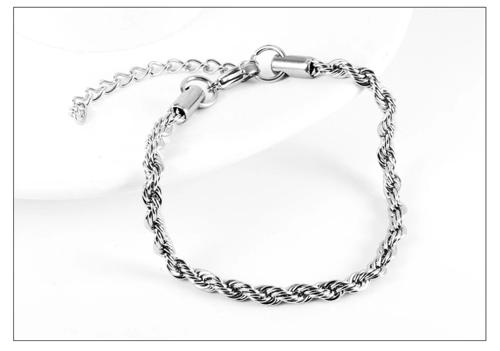 Bracelet Chaîne à Maillons en Acier Inoxydable