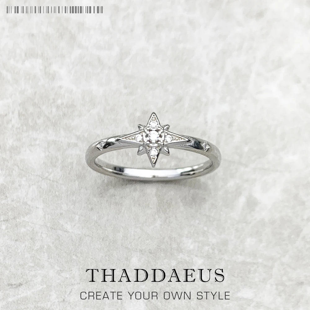 Fascinates Star Ring - Glamour Européen en Argent Sterling 925