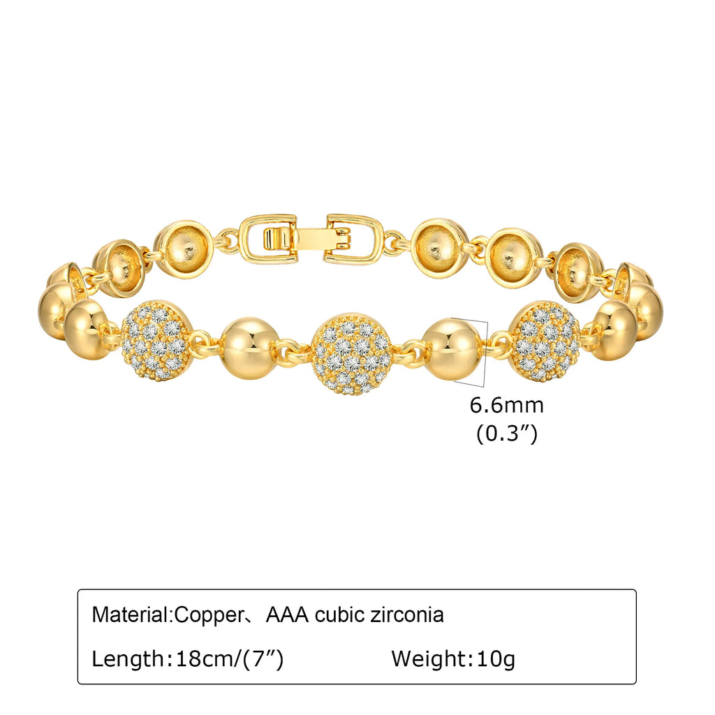 Aeterna Amor: Bracelet Cœur Plaqué Or et Zircon Cubique