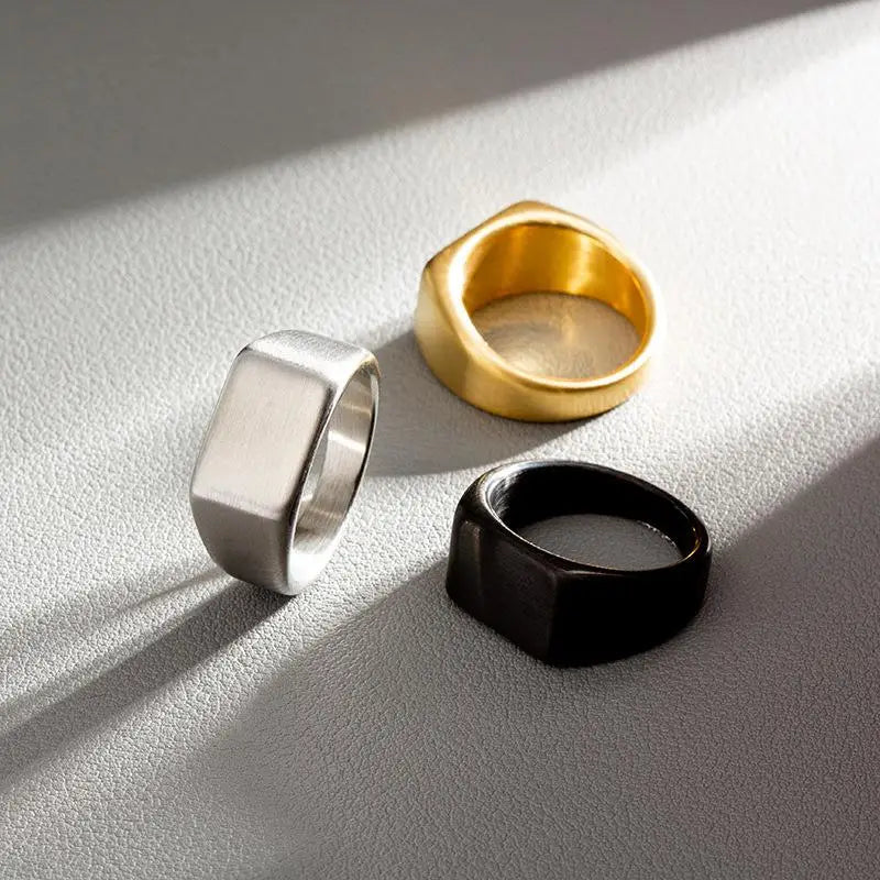 Bague en Acier Inoxydable Jiayiqi pour Hommes