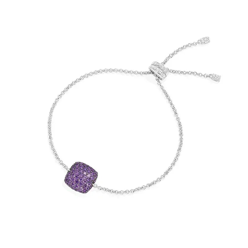 925 Silver December 2023 New Magenta Green Purple Diamond Earrings Necklace Bracelet Ring For Women Luxury Designer Jewelry